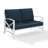 Mosier 54'' Wide Metal Loveseat with Cushions-1790717047-1790717041