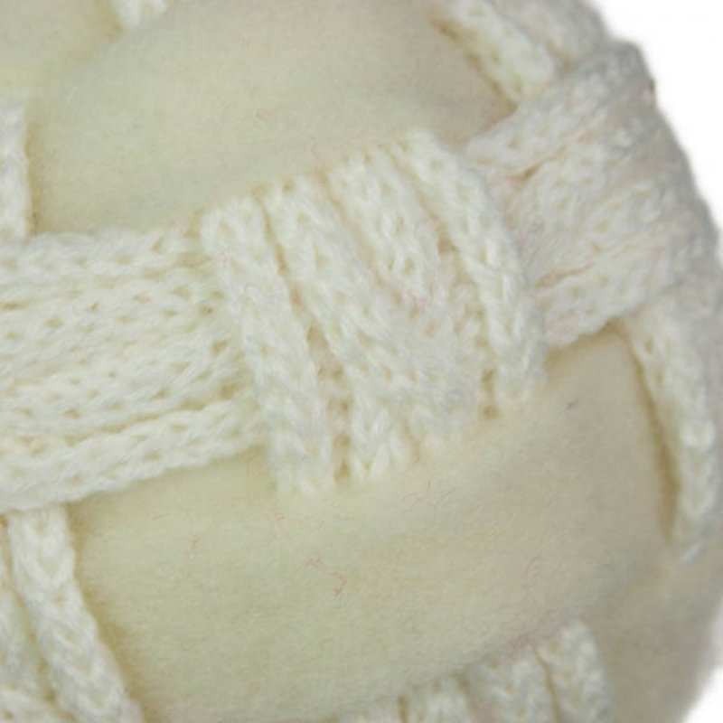 10cm Fabric Bauble, White
