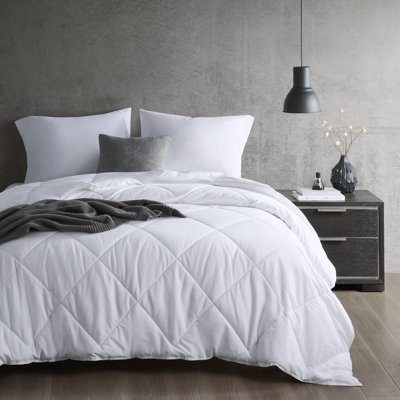 Édredon en duvet synthétique surdimensionné blanc