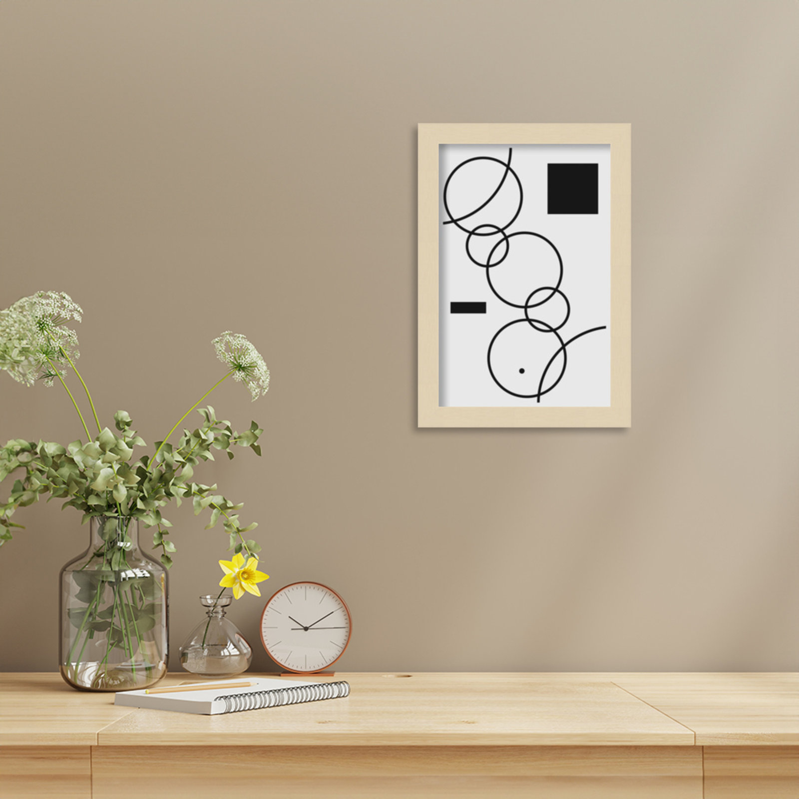 Minimal Shapes No 1 by Jay Stanley, Brown, 13" H x 9" W x 1" D