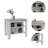8-Shelf 2-Door 2-Piece Kitchen Set, Kitchen Island And Pantry Cabinet-603199016