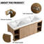 Meuble-lavabo moderne avec lavabo double, fixation murale, lavabo 48 po - Design luxueux