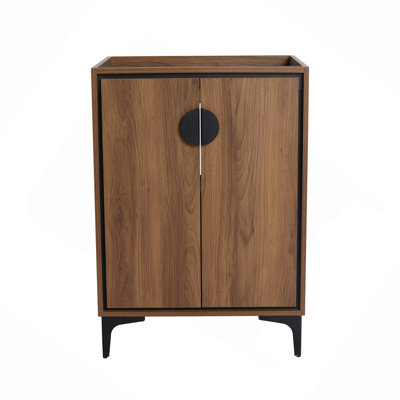 Meuble-lavabo 24 po sans lavabo supérieur, armoire de rangement moderne avec 2 portes à fermeture douce, meuble-lavabo simple