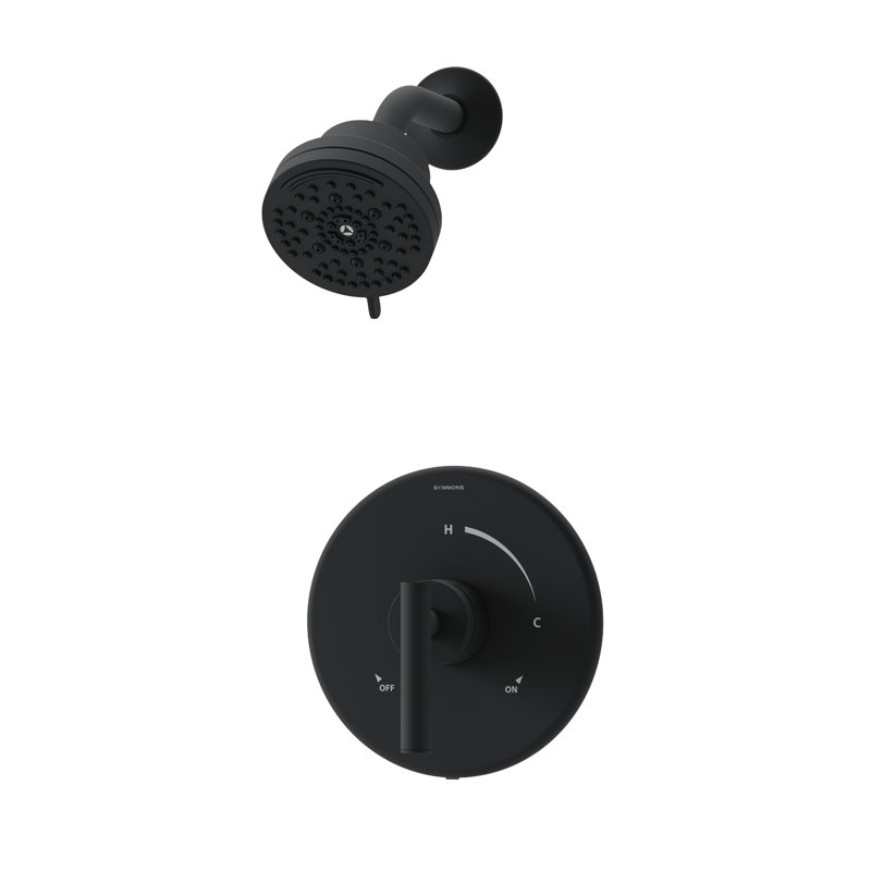 Garniture de douche Dia, 2,0 gallons par minute, Noir mat