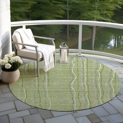 Tapis intérieur / extérieur vert Calista 