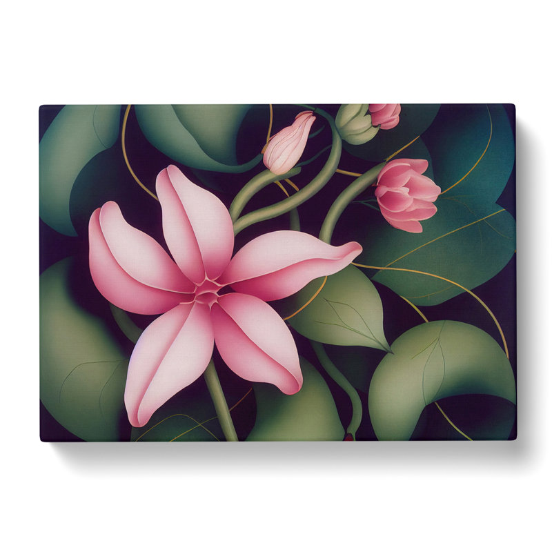 Expressive Flowers - Wrapped Canvas, 40cm H x 60cm W x 3cm D