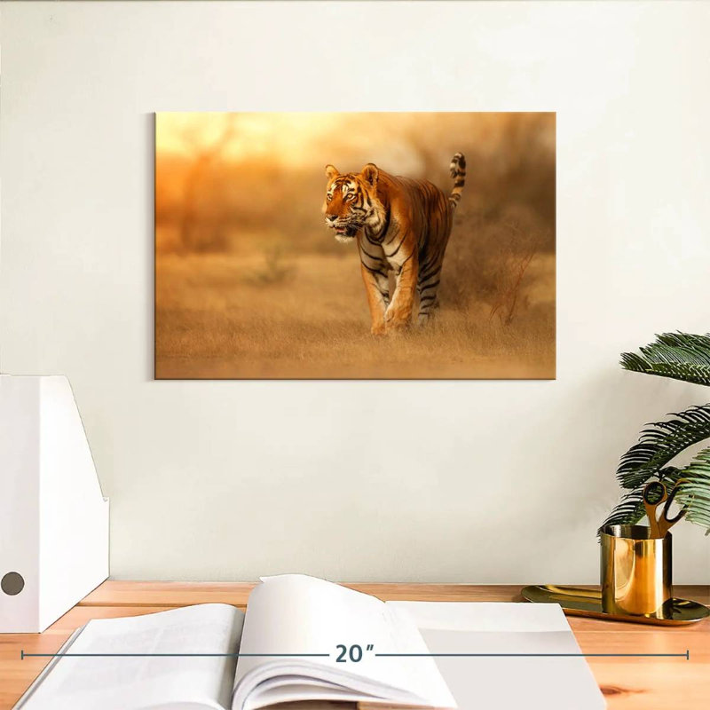 Hunting Tiger, 8" H x 12" W