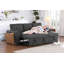 Canapé modulaire 3 pièces avec lit escamotable et rangement pour chaise longue, parfait pour le confort et le style modernes