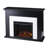 Marble Tiled Electric Fireplace Black
