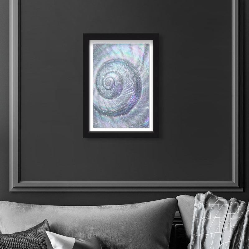 Sea Spiral Shadowbox Nautical & Beach Print by Oliver Gal, Black Frame, 10 x 15, 31.5"H x 21.5"W, Black Shadowbox