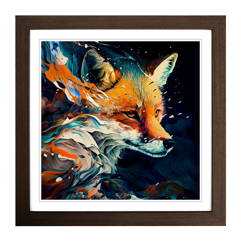 Single Picture Frame Print on Wood, Walnut
