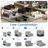 Luna Chenille U-Shaped Sofa Sectional Pull Out Bed Sleeper Livingroom Storage Seat Couch With Ottoman-18937879