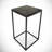 Ewind Pure 25'' Tall C Table Square End Table, Black Marble