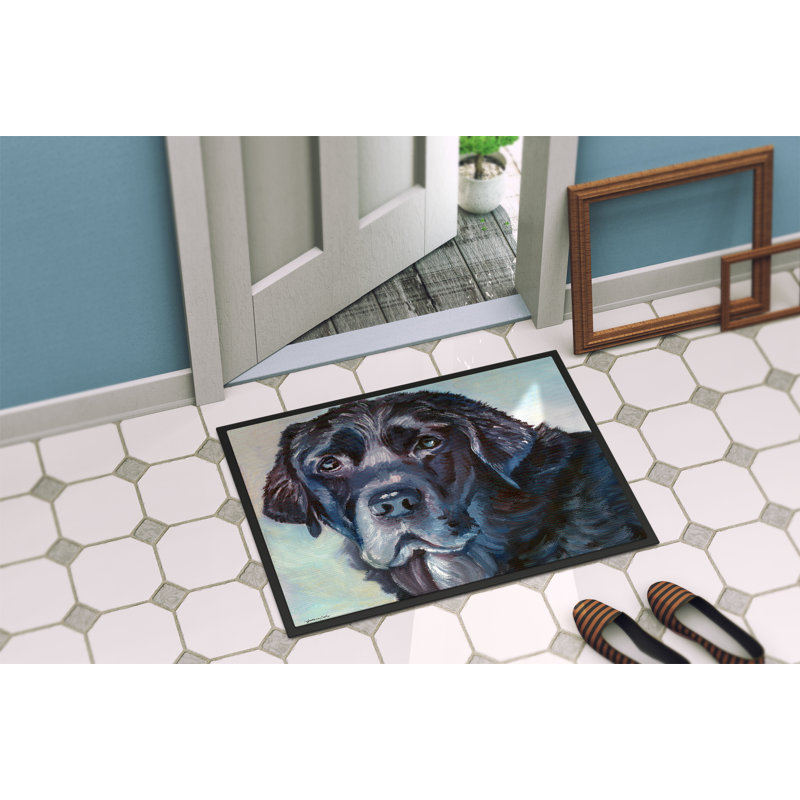 Paillasson d’extérieur antidérapant Wetumpka Labrador, Rectangle 2 pi x 3 pi