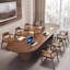 Table de conférence ronde ovale en pin-1198860260