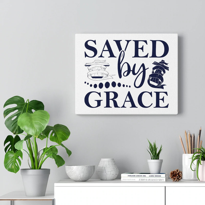 Saved By Grace - Wrapped Canvas Print, 28cm H x 36cm W