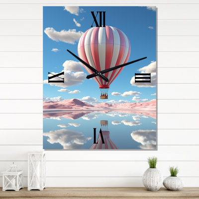 Baz - Horloge murale montgolfière surdimensionnée
