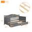 Lit de jour simple en bois avec 2 tiroirs, aucun sommier nécessaire