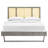 Kelsea Cane and Wood Platform Bed with Angular Legs-1082311696-1082311698