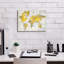 «Epic Graffiti», «World Map Yellow Grey» par Danhui Nai, art mural sur toile-108586017
