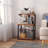 3 Tier Large Printer Stand, 23.6 X 23.6 X 22.6 Inches Square Printer Table With Storage Shelf, Rolling Printer Cart With Industrial Wheels