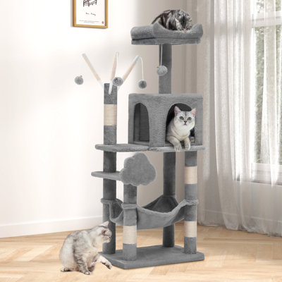 44-Inch Multi-Level Cat Tree, Indoor Cat Tower
