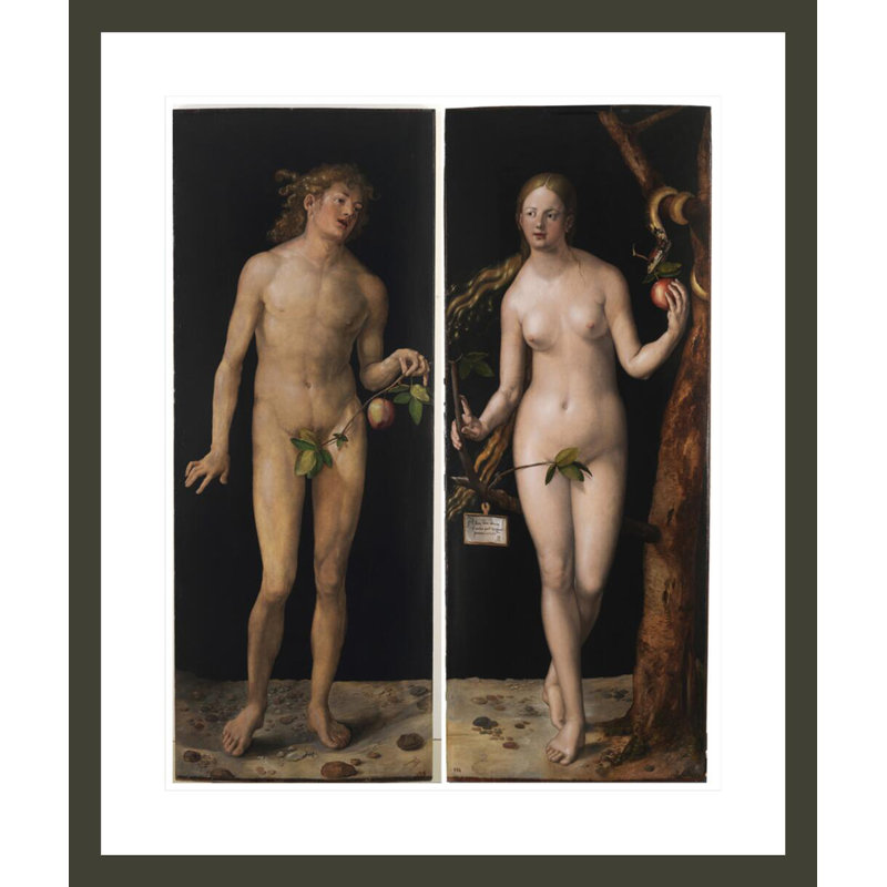 «Adam and Eve» par Albrecht Dürer, impression giclée sur cadre, H 27,84 po x l 23,5 po