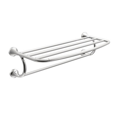 Laguna Brass 5-Piece Bathroom Set - Chrome Towel Bars, Ring & Hook