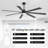  72" Large Ceiling Fan with Light and Remote, 6-Speed Quiet Reversible DC Motor, 3CCT LED, Black/Walnut Finish