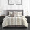 Ensemble d'édredon en microfibre 15 pièces Anthony Taupe
