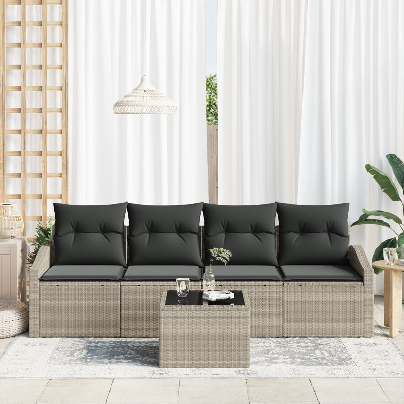 233cm Wide Patio Sofa with Cushions