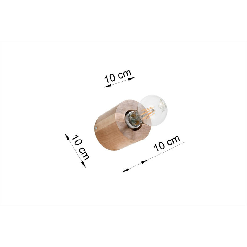 Obrien Manufactured Wood Flush Mounted Sconce