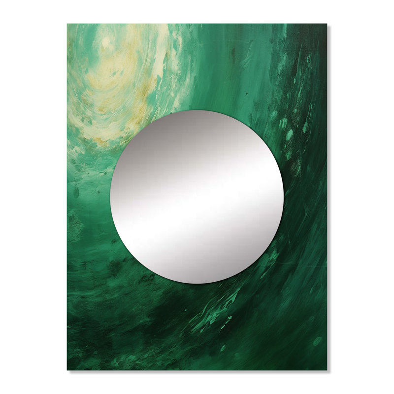 Jade Jupiter, planète dans l'espace II - notre grand système mural de miroir solaire, 32 po x 24 po