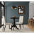 Classic Black 30 Inch Round Bar Table with Space-Saving Pedestal Design-2129220069