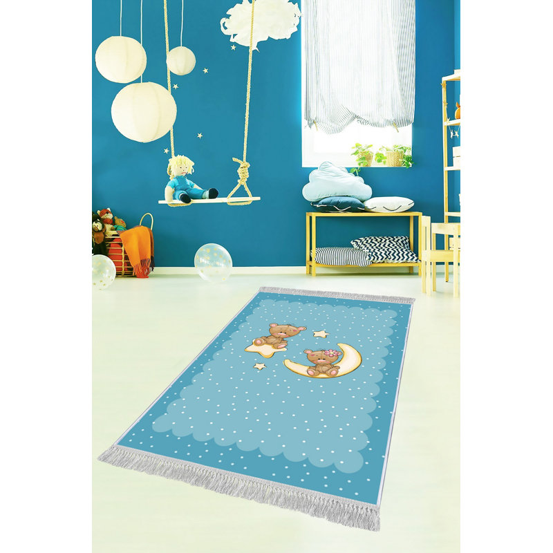 Essex Blue/Yellow/Brown Rug, Rectangle 180 x 280cm