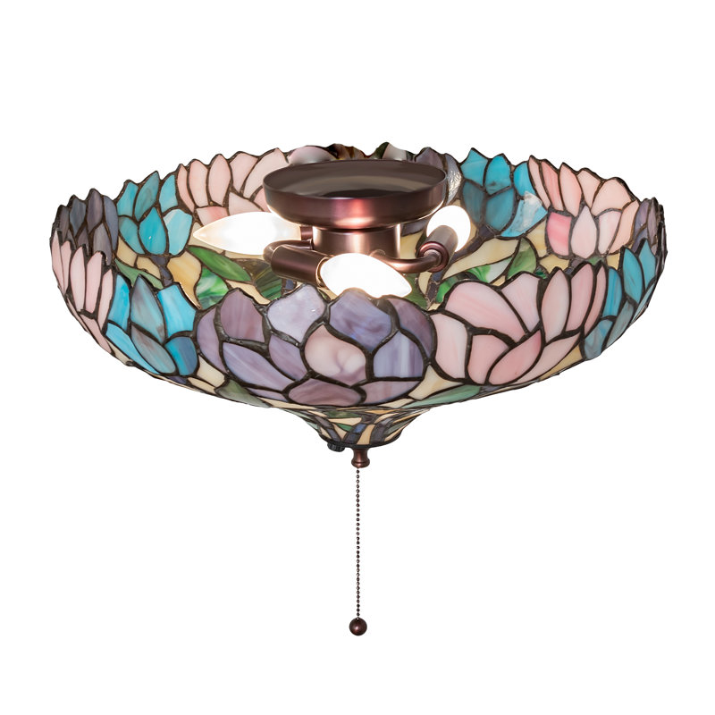 16" Wide Wisteria Fan Light Fixture