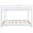 Queen White Bunk Bed, Pine And Framework, Features, No Box Spring Required, Quick Setup Bed With , Features Included, Needed,