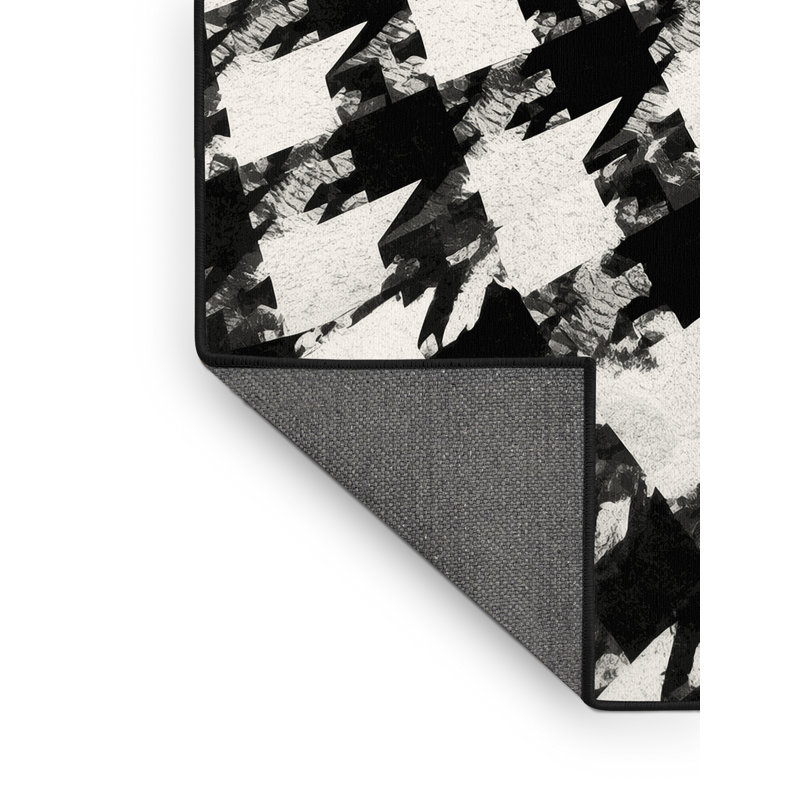 Tapis moelleux doux et moelleux de couleur bonbon BCBG - reliure noire, 7 x 10