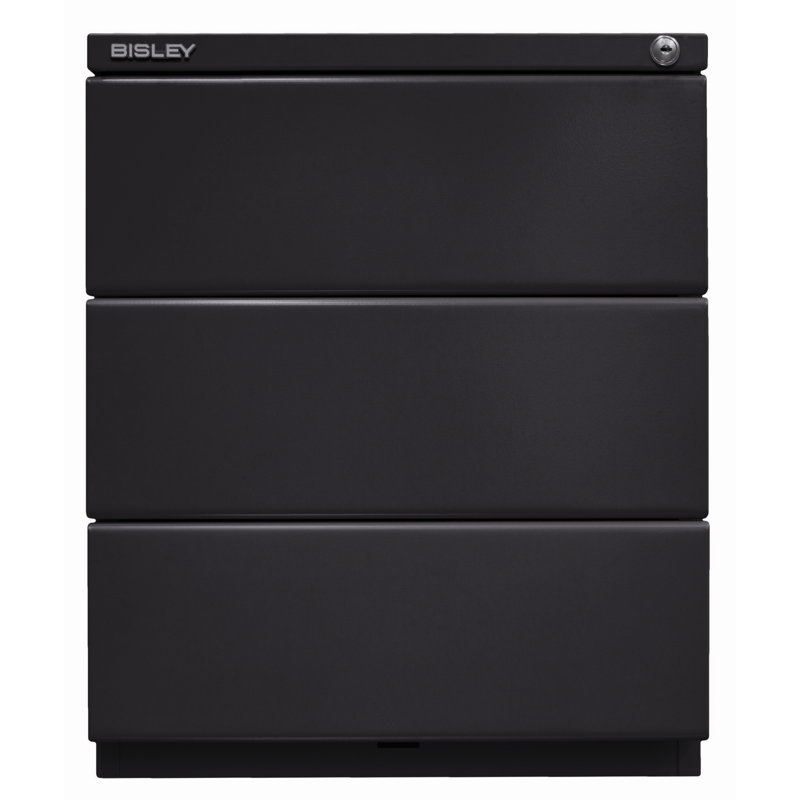 OBA 42.3cm Wide 3 -Drawer File Cabinet, Black