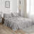 Linen Cotton Flat Sheet(Grey,King)-127119705-127119706