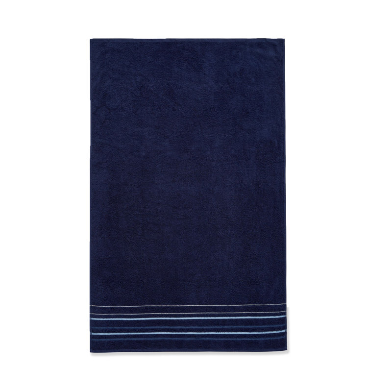 Java Stripe Soft & Absorbent Cotton Towels, Navy