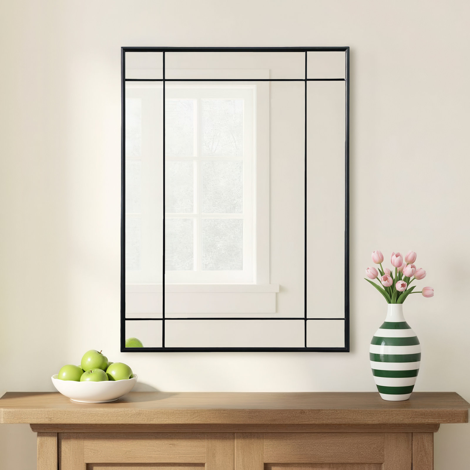 Chancey Accent Mirror, Black, 40"H x 30"W