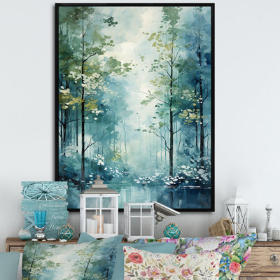 Tranquil Shadows Green Forest - reproduction sur toile