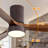52 Inch Flush Mount Ceiling Fan With LED Light And Remote Control Solid Wood Blades-736872085-736872087