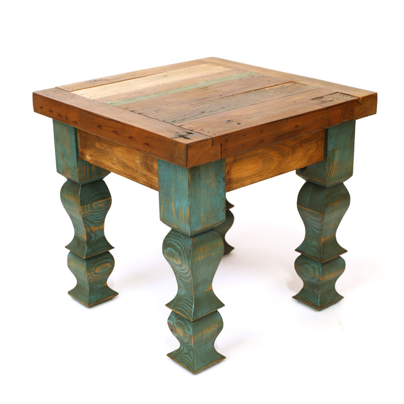 Table de bout Kates, Brun et turquoise
