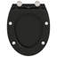 Anthracite Plastic Standard Adjustable Armrests Toilet Seat-1215608312