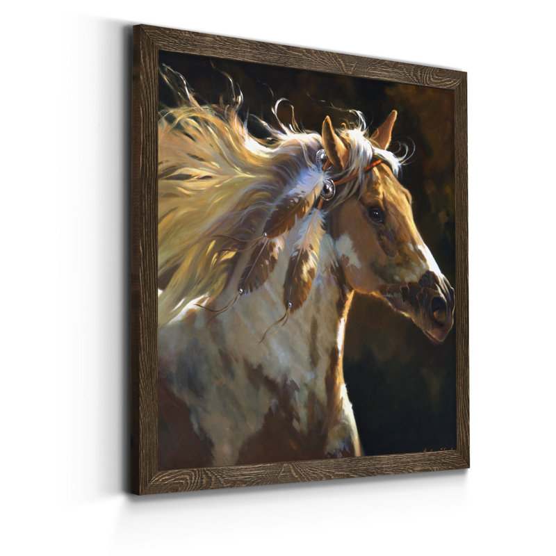 Supposition I-impression sur toile, H 27,5 po x l 27,5 po x P 1,5 po, Cadre noyer