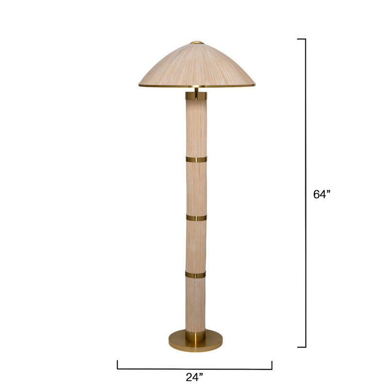 Seychelles 2-Light Rattan Floor Lamp