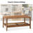 Wimberly 40"W Mid-Century Modern Coffee Table With Rattan Bottom Storage Shelf-723174717
