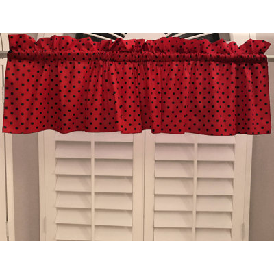 Garaitz Cotton Blend Polka Dots Tailored Window Valance